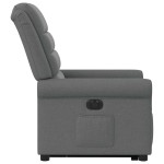 vidaXL Fotoliu electric rabatabil cu ridicare, gri închis, textil