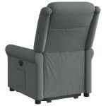 vidaXL Fotoliu electric rabatabil cu ridicare, gri închis, textil