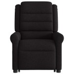 vidaXL Fotoliu electric rabatabil cu ridicare, negru, textil