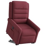 vidaXL Fotoliu electric rabatabil cu ridicare, roșu vin, textil