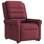 vidaXL Fotoliu electric rabatabil cu ridicare, roșu vin, textil