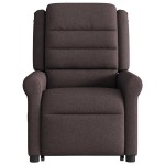 vidaXL Fotoliu electric rabatabil cu ridicare, maro închis, textil