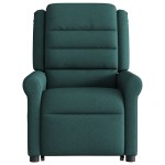 vidaXL Fotoliu electric rabatabil cu ridicare, verde închis, textil
