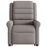 vidaXL Fotoliu electric rabatabil cu ridicare, gri taupe, textil
