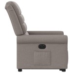 vidaXL Fotoliu electric rabatabil cu ridicare, gri taupe, textil