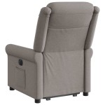 vidaXL Fotoliu electric rabatabil cu ridicare, gri taupe, textil