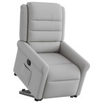 vidaXL Scaun reclinabil electric, țesătură gri nor vidaXL Scaun reclinabil electric, țesătură gri nor