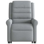 vidaXL Fotoliu electric masaj rabatabil cu ridicare, gri închis textil