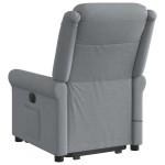 vidaXL Fotoliu electric masaj rabatabil cu ridicare, gri închis textil