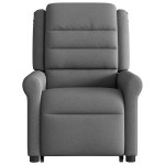 vidaXL Fotoliu electric masaj rabatabil cu ridicare, gri închis textil
