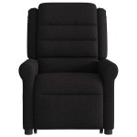vidaXL Fotoliu electric de masaj rabatabil cu ridicare, negru, textil