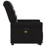 vidaXL Fotoliu electric de masaj rabatabil cu ridicare, negru, textil