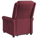 vidaXL Fotoliu de masaj electric rabatabil cu ridicare roșu vin textil vidaXL Fotoliu de masaj electric rabatabil cu ridicare roșu vin textil