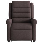 vidaXL Fotoliu electric masaj rabatabil cu ridicare maro închis textil vidaXL Fotoliu electric masaj rabatabil cu ridicare maro închis textil