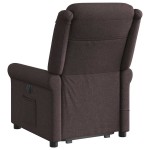 vidaXL Fotoliu electric masaj rabatabil cu ridicare maro închis textil vidaXL Fotoliu electric masaj rabatabil cu ridicare maro închis textil