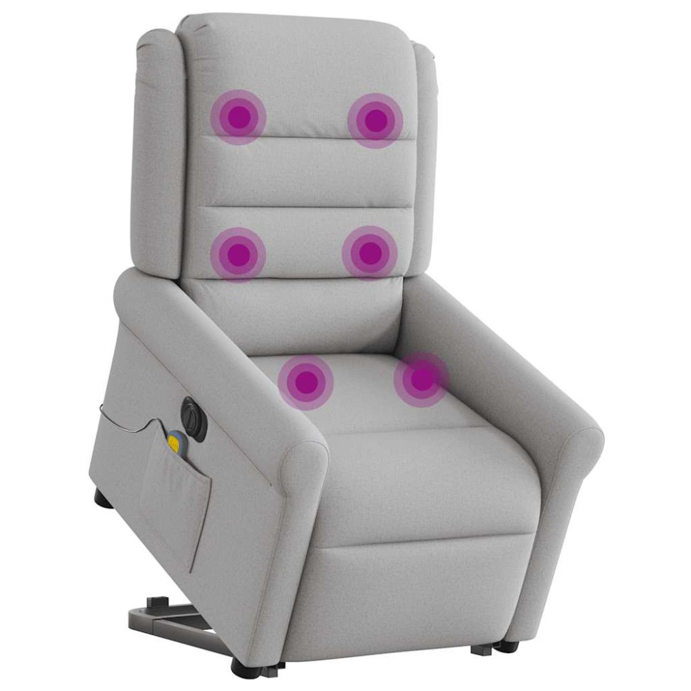 vidaXL Scaun electric pentru masaj picioare în picioare stofa gri nor