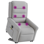 vidaXL Scaun electric pentru masaj picioare în picioare stofa gri nor vidaXL Scaun electric pentru masaj picioare în picioare stofa gri nor