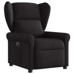 vidaXL Fotoliu rabatabil electric, negru, material textil