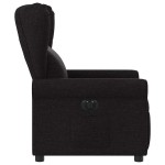 vidaXL Fotoliu rabatabil electric, negru, material textil