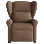 vidaXL Fotoliu rabatabil electric, maro, material textil