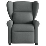 vidaXL Fotoliu electric de masaj rabatabil, gri închis, textil