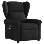 vidaXL Fotoliu electric de masaj rabatabil, negru, textil vidaXL Fotoliu electric de masaj rabatabil, negru, textil