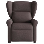 vidaXL Fotoliu electric de masaj rabatabil, maro închis, textil