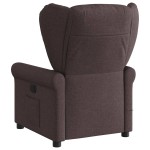 vidaXL Fotoliu electric de masaj rabatabil, maro închis, textil