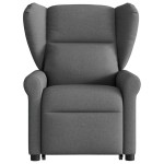 vidaXL Fotoliu rabatabil cu ridicare pe verticală, gri închis, textil