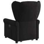 vidaXL Fotoliu rabatabil cu ridicare pe verticală, negru, textil