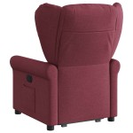 vidaXL Fotoliu rabatabil cu ridicare, roșu vin, material textil