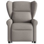 vidaXL Fotoliu rabatabil de masaj cu ridicare, gri taupe, textil