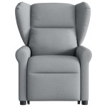 vidaXL Fotoliu electric rabatabil cu ridicare, gri deschis, textil