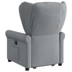 vidaXL Fotoliu electric rabatabil cu ridicare, gri deschis, textil