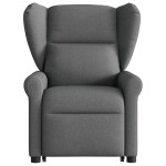 vidaXL Fotoliu electric rabatabil cu ridicare, gri închis, textil
