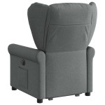 vidaXL Fotoliu electric rabatabil cu ridicare, gri închis, textil