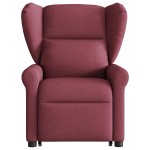 vidaXL Fotoliu electric rabatabil cu ridicare, roșu vin, textil