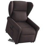vidaXL Fotoliu electric rabatabil cu ridicare, maro închis, textil
