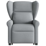 vidaXL Fotoliu electric masaj rabatabil cu ridicare, gri închis textil
