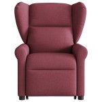 vidaXL Fotoliu de masaj electric rabatabil cu ridicare roșu vin textil