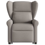 vidaXL Fotoliu electric masaj rabatabil cu ridicare, gri taupe, textil