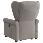 vidaXL Fotoliu electric masaj rabatabil cu ridicare, gri taupe, textil