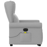 vidaXL Scaun electric pentru masaj picioare în picioare stofa gri nor
