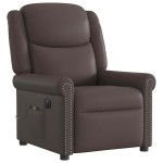 vidaXL Scaun electric pentru masaj pentru relaxare maro strălucitoare