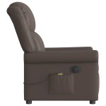 vidaXL Scaun electric pentru masaj pentru relaxare maro strălucitoare