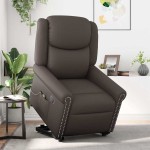 vidaXL Scaun electric de masaj în picioare maro strălucitor