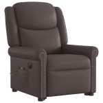 vidaXL Scaun electric de masaj în picioare maro strălucitor