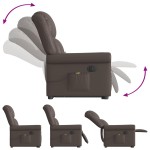 vidaXL Scaun electric de masaj în picioare maro strălucitor