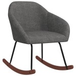 vidaXL Scaun balansoar, gri închis, material textil