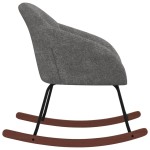 vidaXL Scaun balansoar, gri închis, material textil